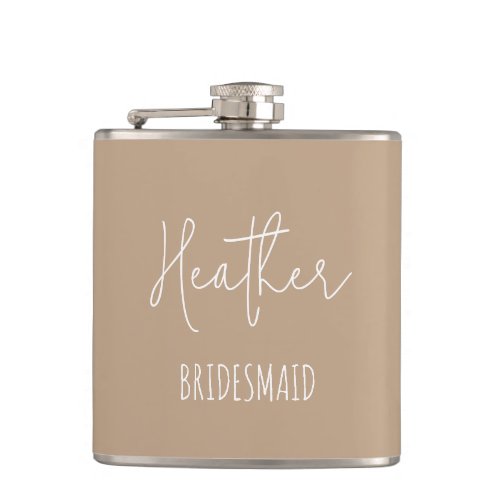 Personalized Bridesmaid Bridal Party Gift Flask