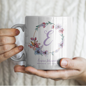 Personalized Bridesmaid Bridal Party Proposal Coffee Mug by freshpaperie at Zazzle