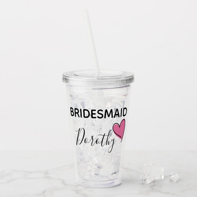 Personalized Bridesmaid Cup (Front Ice)
