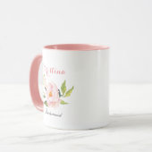 Personalized Bridesmaid Floral-2 Mug (Front Left)