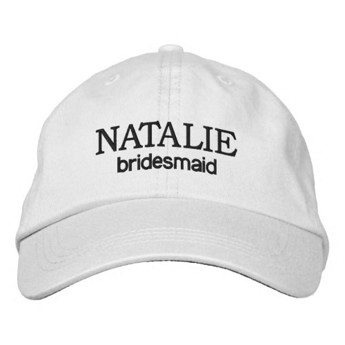 Personalized Bridesmaid Gift Bachelorette Party Embroidered Baseball Cap