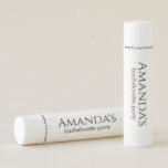 Personalized Bridesmaid Gift Bachelorette Party Lip Balm<br><div class="desc">Make your bachelorette party even sweeter with our personalized lip balm, a perfect addition to your bridesmaid gifts and bachelorette party supplies. These lip balms are a thoughtful and practical favor for your bride squad as you celebrate your upcoming wedding. Featuring a minimalist design, our lip balms offer a simple...</div>