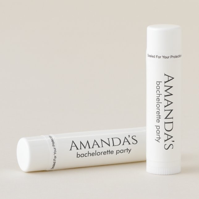 Personalized Bridesmaid Gift Bachelorette Party Lip Balm (Front)
