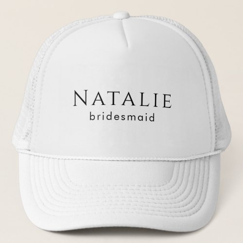 Personalized Bridesmaid Gift Bachelorette Party Trucker Hat