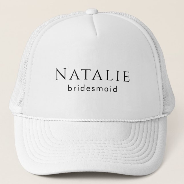 Personalized Bridesmaid Gift Bachelorette Party Trucker Hat (Front)