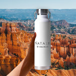 Personalized Bridesmaid Gift Bachelorette Party Water Bottle<br><div class="desc">Elevate your bachelorette party with our Personalized Bridesmaid Gift Bachelorette Party Water Bottles. These sleek and minimalist water bottles are the perfect addition to your bachelorette party supplies, ensuring your bridal party stays hydrated and stylish throughout the festivities. Customize each water bottle with the names of your bridesmaids, maid of...</div>