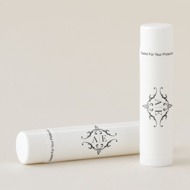Personalized Bridesmaid Gift – Custom Monogram Lip Balm (Front)