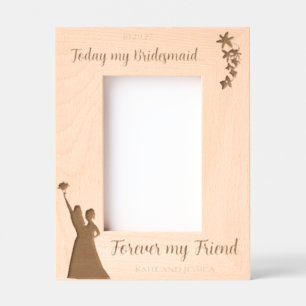 Personalized Bridesmaid Gift (portrait) Engraved Frames