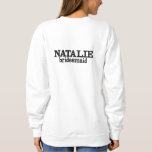 Personalized Bridesmaid Gift Wedding Bridal Party Embroidered Sweatshirt<br><div class="desc">Elevate the excitement of your bridal party festivities with our Personalized Bridesmaid Gift Wedding Bridal Party Embroidered Sweatshirts, featuring a stunning front and back design. These custom bridesmaid sweatshirts are the perfect blend of style and sentiment, making them an ideal gift for your closest friends. On the front, the bride's...</div>