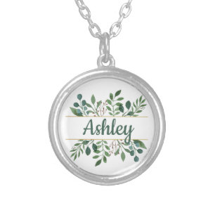 Personalized Bridesmaid Gifts   Gifts for Her Silver Plated Necklace