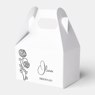 Personalized Bridesmaid Groomsmen Magnetic Closure Favor Boxes