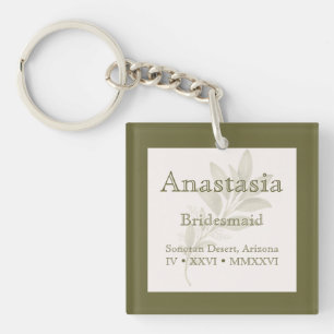 Personalized Bridesmaid Keychain