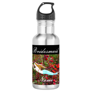 Personalized bridesmaid mermaid Thunder_Cove Stainless Steel Water Bottle