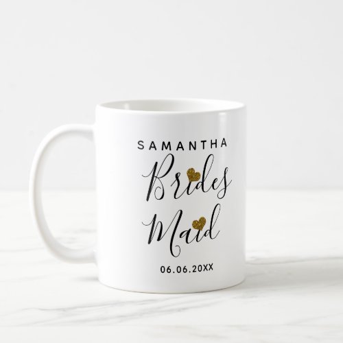 Personalized Bridesmaid Name Wedding Favor  Coffee Mug