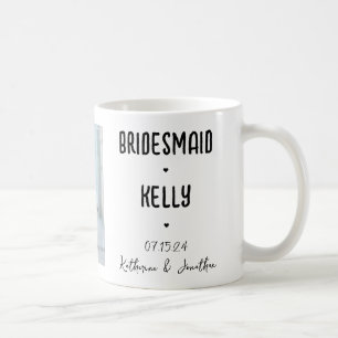 Personalized Bridesmaid Photo Wedding Gift Coffee Mug