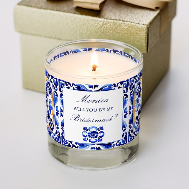 Personalized Bridesmaid Proposal bridal party Scented Candle (Personalized Bridesmaid Proposal bridal party gifts Scented Candle Bridesmaid Thank You Gifts)