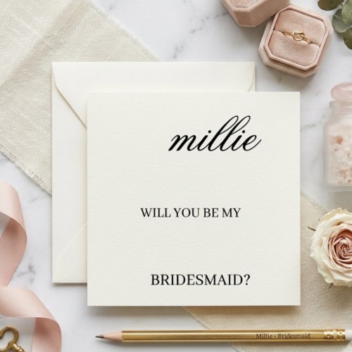 Personalized Bridesmaid Proposal Card Elegant
