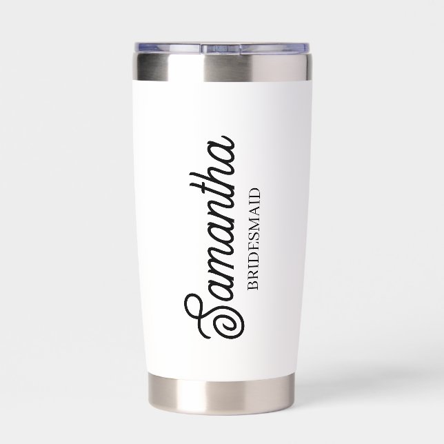 Personalized Bridesmaid Proposal Gift Bachelorette Insulated Tumbler (Back)