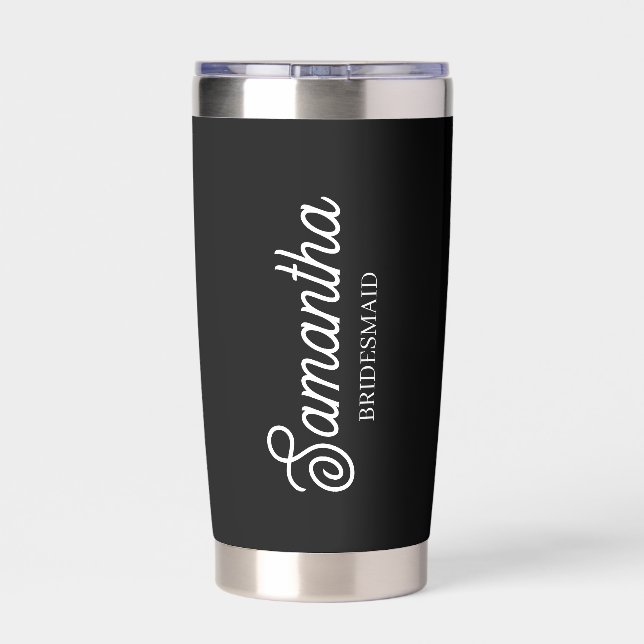 Personalized Bridesmaid Proposal Gift Bachelorette Insulated Tumbler (Back)