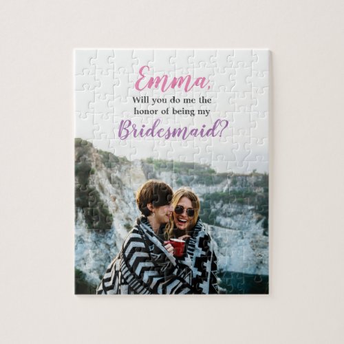 Personalized Bridesmaid Proposal Photo Puzzle