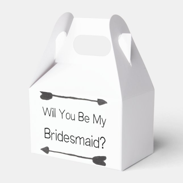 Personalized Bridesmaid Proposal with Photo Favor Boxes (Front Side)