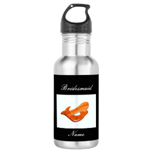 personalized bridesmaid redhead mermaid insulated stainless steel water bottle