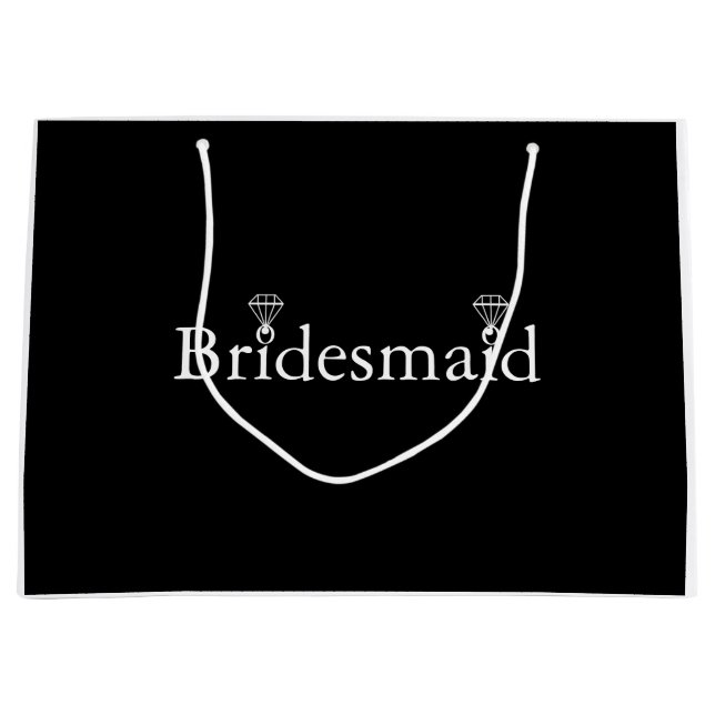 Personalized Bridesmaid Ring Large Gift Bag (Front)
