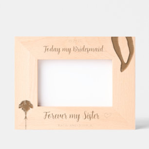 Personalized Bridesmaid/Sister Gift Engraved Frames