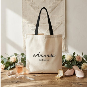 Personalized Bridesmaid Tote Bag Gift