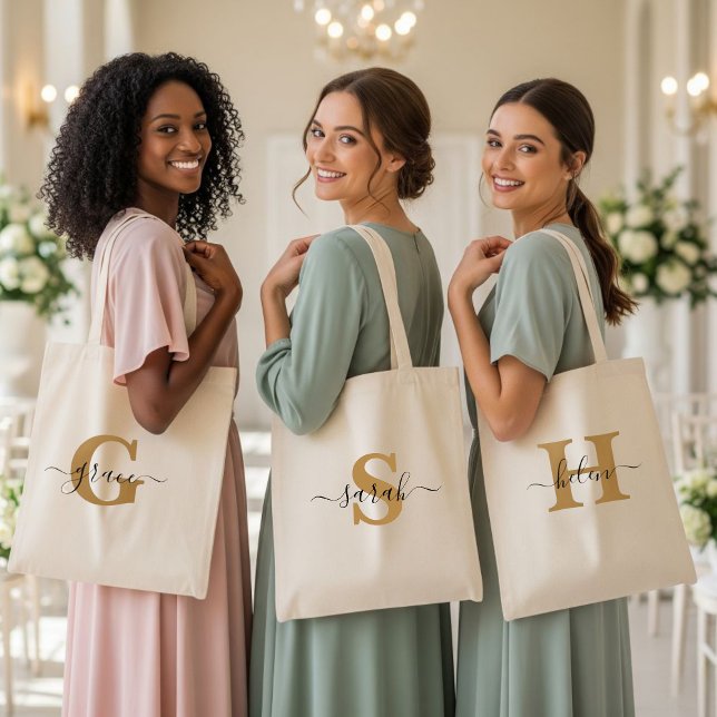 Personalized bridesmaid tote bags (Creator Uploaded)