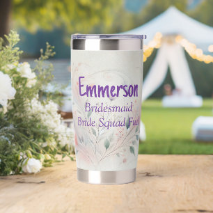 Personalized Bridesmaid Tumbler, Bride Squad Fuel  Insulated Tumbler