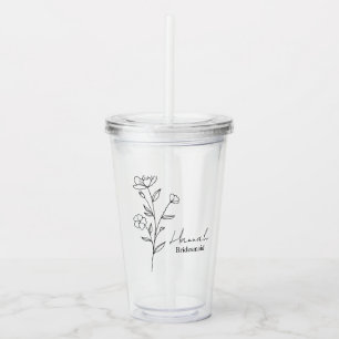 Personalized Bridesmaid tumbler for Wedding