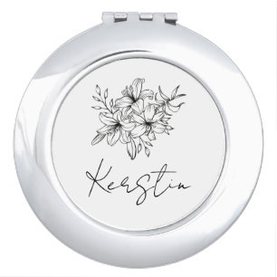 Personalized Bridesmaids Mini Makeup Mirror - Cust