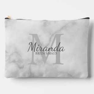 Personalized Bridesmaid's Monogram and Name Accessory Pouch