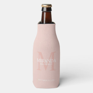 Personalized Bridesmaid's Monogram and Name Bottle Cooler