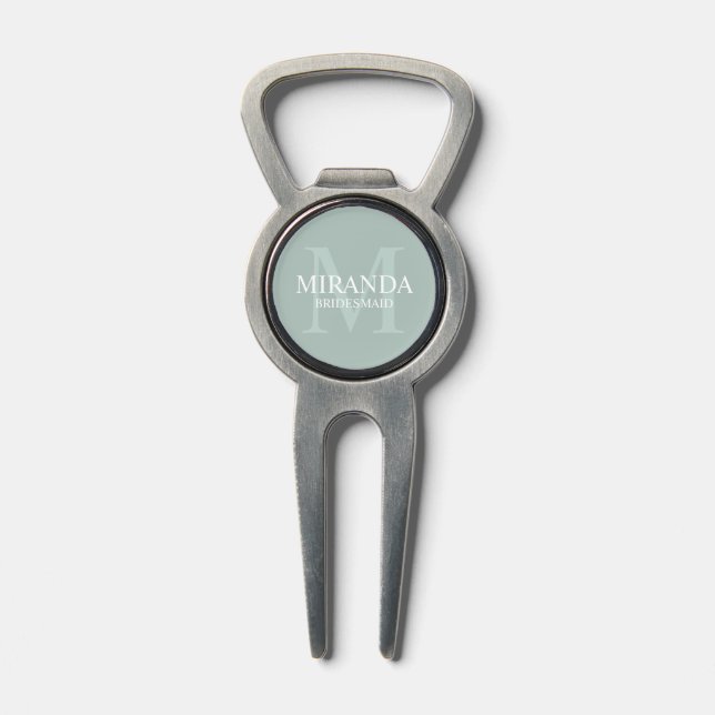 Personalized Bridesmaid's Monogram and Name Divot Tool (Composite)