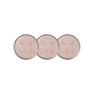 Personalized Bridesmaid's Monogram and Name Golf Ball Marker