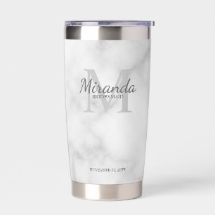Personalized Bridesmaid's Monogram and Name Insulated Tumbler