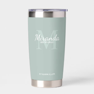 Personalized Bridesmaid's Monogram and Name Insulated Tumbler