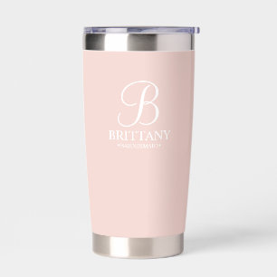 Personalized Bridesmaid's Name and Monogram Insulated Tumbler