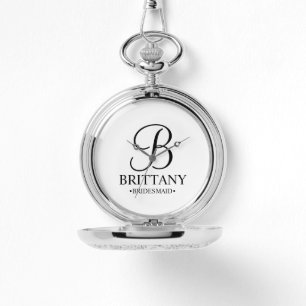 Personalized Bridesmaid's Name and Monogram Watch