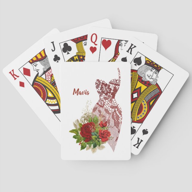 Personalized Bridesmaid's Playing Cards (Back)
