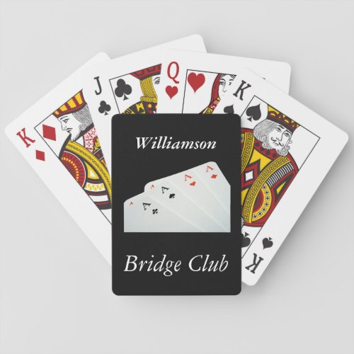 Personalized Bridge Canasta Spades Name Elegant Playing Cards