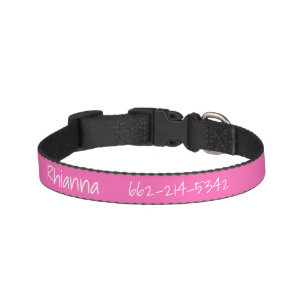 Personalized Bright Color Name Phone Number Pet Collar