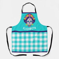 Personalized Bright Floral Sugar Skull Girl
