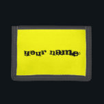 Personalized Bright Fluorescent Neon Yellow Tri-fold Wallet<br><div class="desc">Personalized Bright Fluorescent Neon Yellow Customize with your name or message of your choice</div>