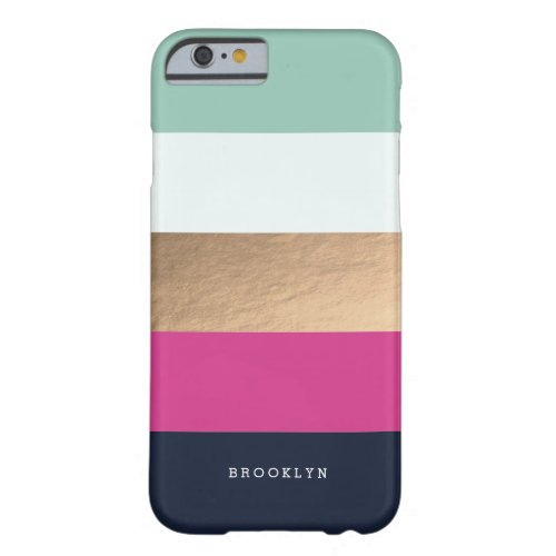 Personalized  Bright Heues Barely There iPhone 6 Case