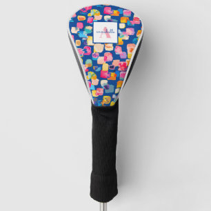 Personalized Bright Painted Abstract Name Golf Head Cover