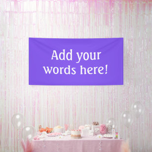Personalized Bright Purple Banner