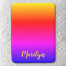 Personalized Bright Rainbow Ombre Kindle Cover